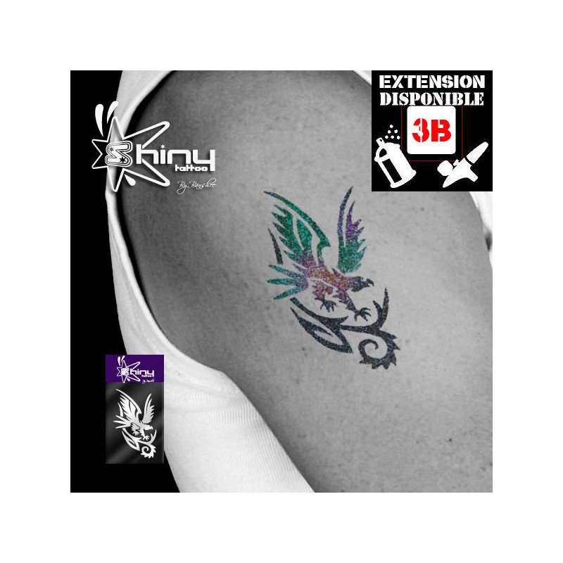 Pochoir Tatouage éphémère - Petit Cerf Origami - Réutilisable (10+ Fois) - Fabriqué En France